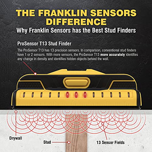 image for Franklin Sensors ProSensor T13 Stud Finder with 13-Sensors, Wood & Met