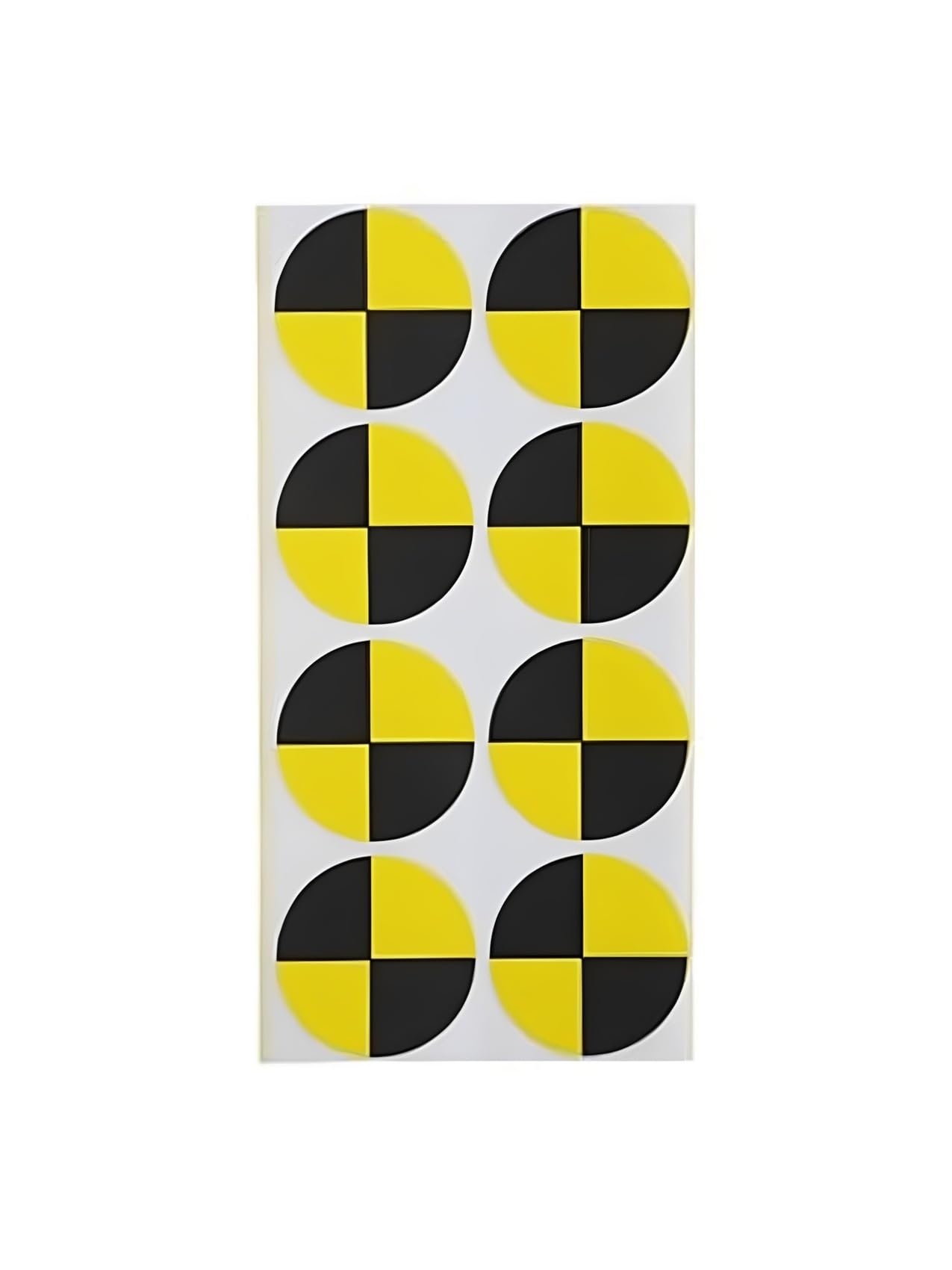Indicatori riflettenti Adesivi Test di posizionamento Punti gialli e neri Punto di riferimento Multi-dimensione(70mm 1000pcs)