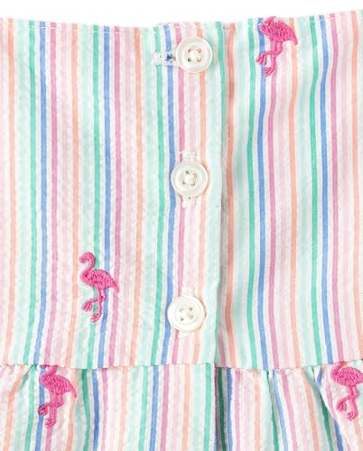 Gymboree,Girls,and Toddler Sleeveless Dresses,7,Striped Flamingos4