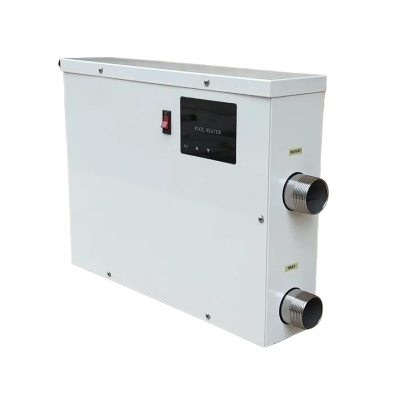 Riscaldatore elettrico for piscina da 11 kW con display touch digitale, pompa di calore ad alta efficienza, termostato for acqua for piscina fuori terra interrata Con elevata efficienza di riscaldamen