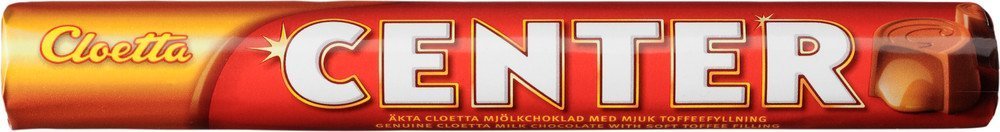 3 Rolls x 78g of Cloetta CENTER Original Swedish Milk Chocolate Roll with Caramel