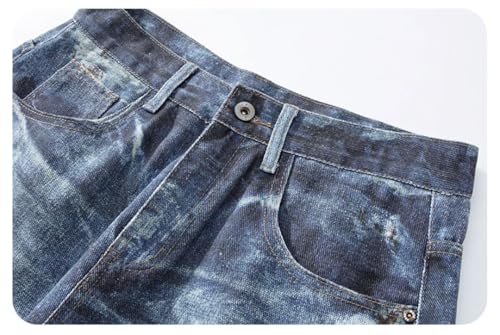 Men's Fashion Jeans Vintage Washed Stretch Classic Slim Fit Jeans2