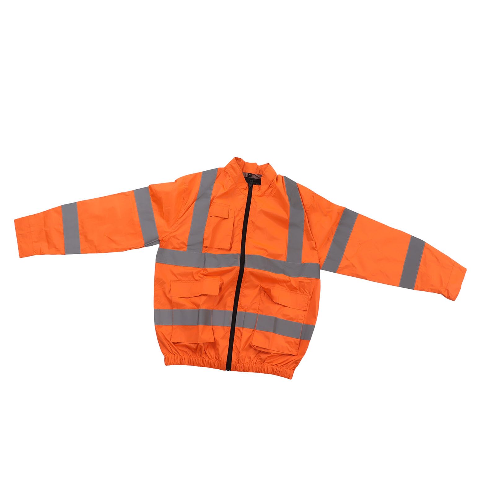 Alomejor Chaqueta de Ventilador de Protección Solar de Refrigeración con Ventilador Desmontable para Trabajadores de la Construcción (naranja fluorescente)