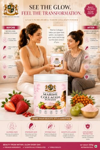 Image of Marine Collagen Powder, 200gm, Pure Collagen, Skin Care, Beauty Supplement, Anti-Aging Formula