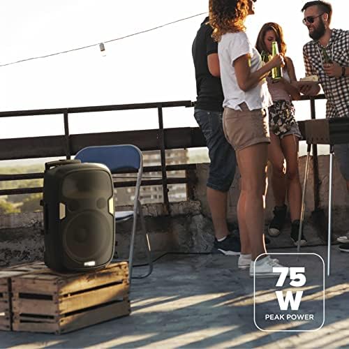 Image of Altec Lansing SoundRover 75 Wireless Speaker 75W Bluetooth Speaker with a Long Lasting 10 Hour Battery, 50 Foot Range, Multi LED Party Modes, True Wireless Pairing, Bonus Microphone