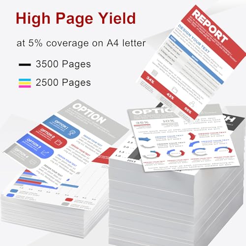 Image of 075H Toner Cartridge Replacement for Canon 075H Toner 075 075H High Yield Work for Canon Color imageCLASS MF662Cdw MF663Cdw MF665Cdw LBP646Cdw LBP647Cdw LBP640 MF660 Printer (4 Pack)