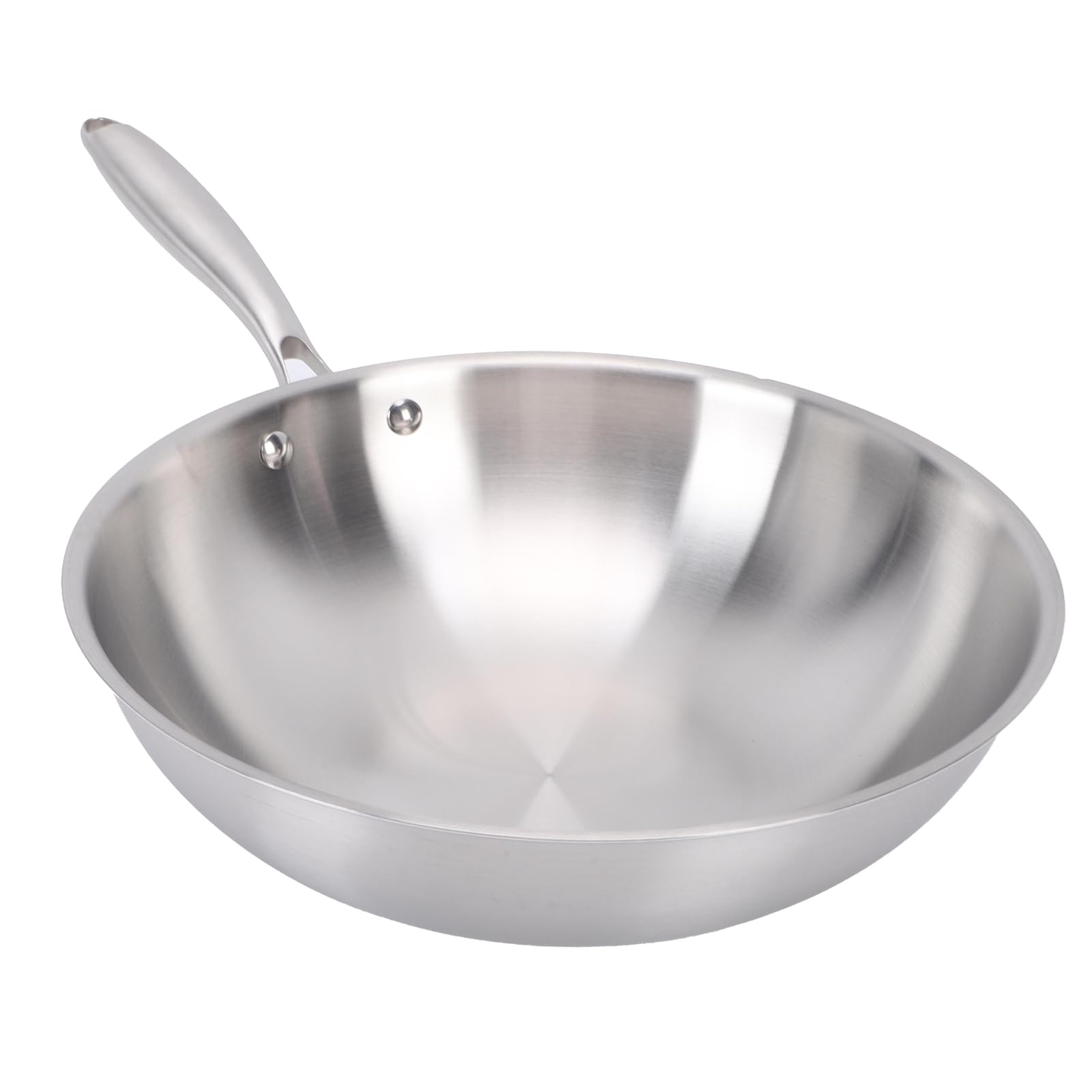 Wok Antiaderente in Acciaio Inossidabile Distribuzione (34 cm)