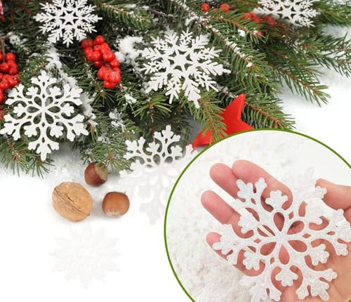 image for kockuu 36pcs Snowflakes-Christmas Tree Decorations, Snowflake Ornament