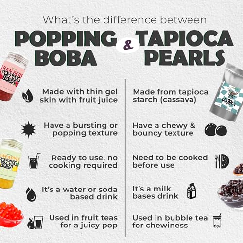 Image of Zawaa Boba Tea Assorted Popping Boba Pearls - Pineapple & Cranberry | 300g Each (Pack of 2) | Bursting Bubble Tea Pearls