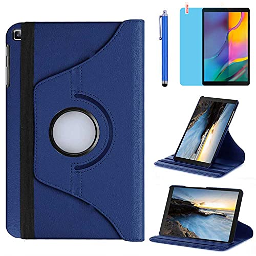 Case for Samsung Galaxy Tab A 10.1'' 2019 (SM-T510 SM-T515) - 360 Degree Rotating Stand Case Full Protective Cover,Bonus Stylus Pen,Screen Film (Blue)