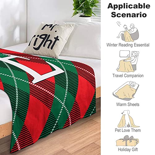 Couverture de Noël plaid buffle initiale E, le cadeau idéal pour réchauffer vos proches - 5