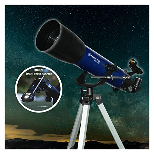 Meade Instruments – S102mm Aperture, Portable Beginner Refracting Astronomy Telescope for Kids & Adults – Bonus Smart Phone Adapter & Accessories Included - Adjustable Alt-azimuth (AZ) Manual Mount