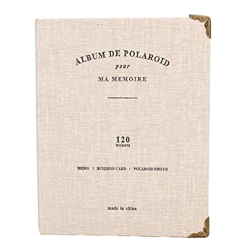 120 Taschen 3 Zoll Buch Fotoalbum Bild Aufbewahrungskoffer für Fujifilm Instax Mini 7S 8 90 50 - Grau