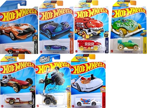 Image of Hot Wheels 1:64 Scale Mainline Basic Car - Pack of 7 (Assorted Model, Color May Vary, Come Random Car)