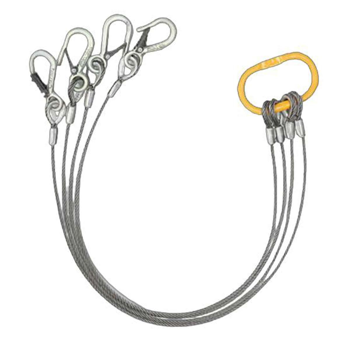 Amazon.co.jp: 4点吊りワイヤー 6mm×1m 【2分】 使用荷重 0.8t