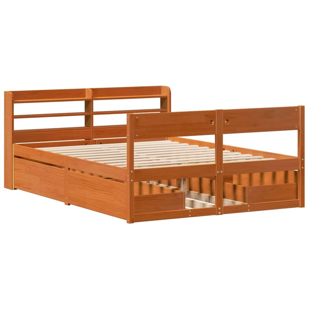 vidaXL Bedframe kunstsuède bruin 90x200 cm - Bedframe - Bedframes - Bed - Bedden
