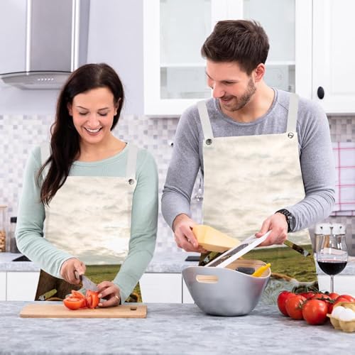 Tablier de cuisine antitache lot de 2 tablier de serveuse pour nettoyage maison - 6