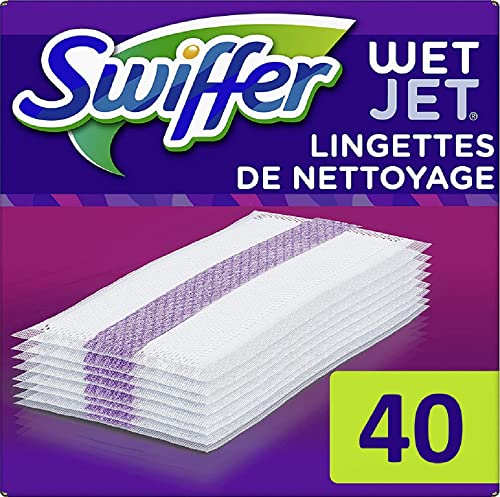 Wetjet Broom Refill 清洁布,40 块湿巾(4 x 10),布收集灰尘和污垢