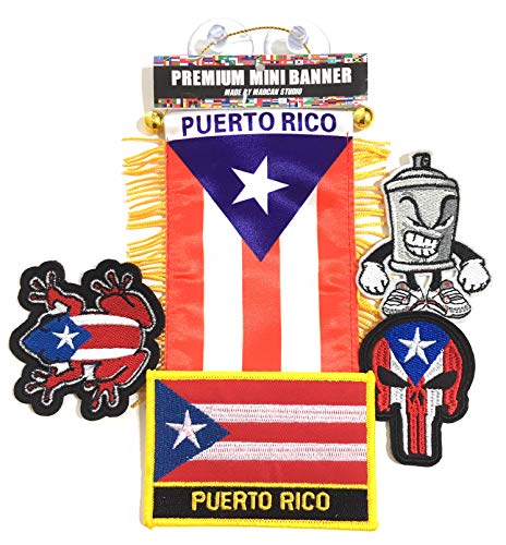 Puerto Rico Boricua Puerto Rican Pack You get The Puerto Rico car Flag Plus Patches Create Design Customize