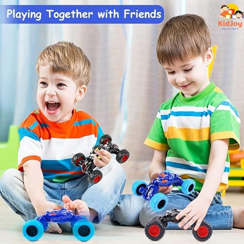 Image of Pull Back Friction Powered Monster Truck Telescopic DTX Car Toys for Kids Toddlers Gift for 1 2 3 4 5 6 Year Boy Girl Push N Go Off-Road Vehicles Racing Stunt Car