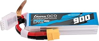 Gens ace 900mAh 80C 4S 14.8V Lipo Battery Pack with XT60 Plug