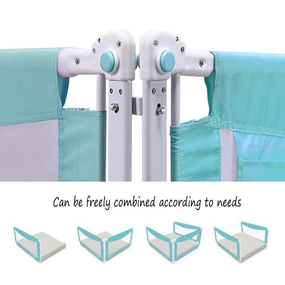 Parque Infantil para Bebés Barandilla De Seguridad Barandilla para Cama Protector De Cama Plegable Barrera Protectora Deflectora Anticaída Ajustable En Altura para Niños Pequeños/Bebé Recién