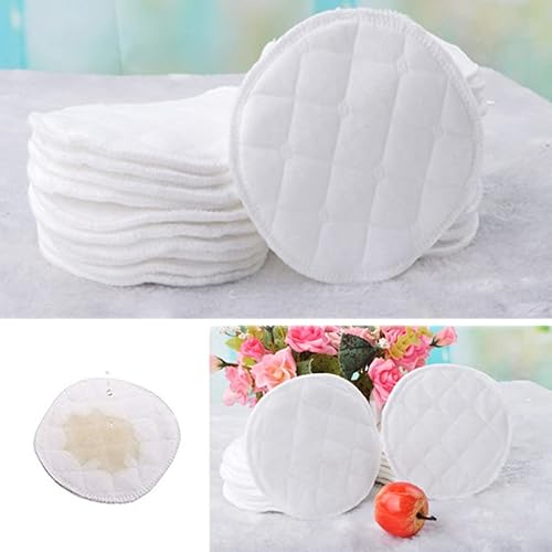 Miniatura 5 de Almohadillas reutilizables para lactancia materna, paquete de 12 almohadillas orgánicas lavables para pezones, almohadillas de lactancia de algodón