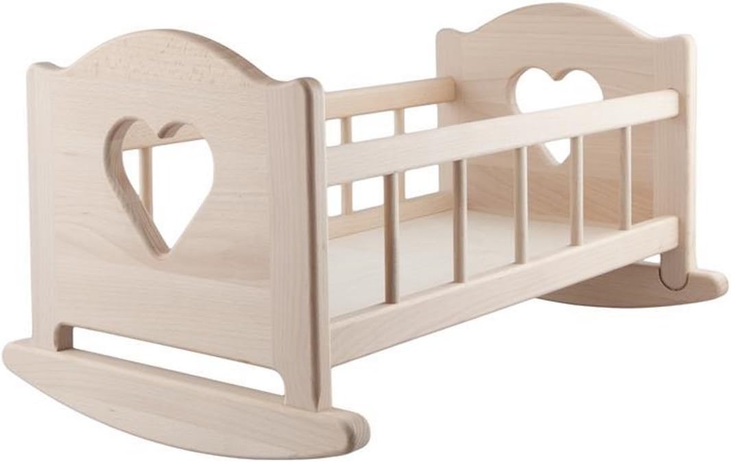 Doll's Wooden Rocking Cradle