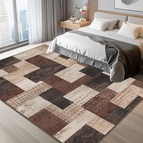 Tapis doux chocolat 200x300 pour sol froid de salon - 6