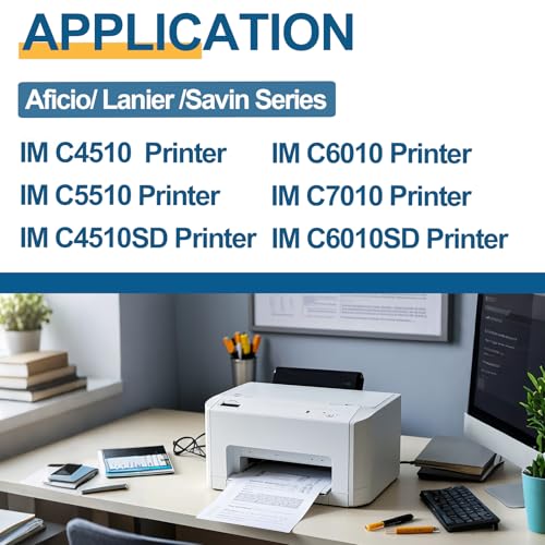 Image of IM C4510 IM C6010 Toner Cartridge Compatible for Ricoh IMC4510 IMC6010 842526 842527 842528 842529 Replacement for Ricoh Savin Lanier IM C4510 IM C6010 IM C5510 IM C7010 IM C4510SD IM C6010SD Printer