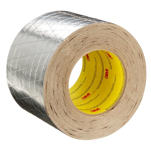 Image of 3M Venture Tape FSK Facing Tape 1525CW, Pressure Sensitive, Cold Weather Adhesion, Foil, Scrim, Kraft, UL723 Classified, 3.9 in x 50 yd