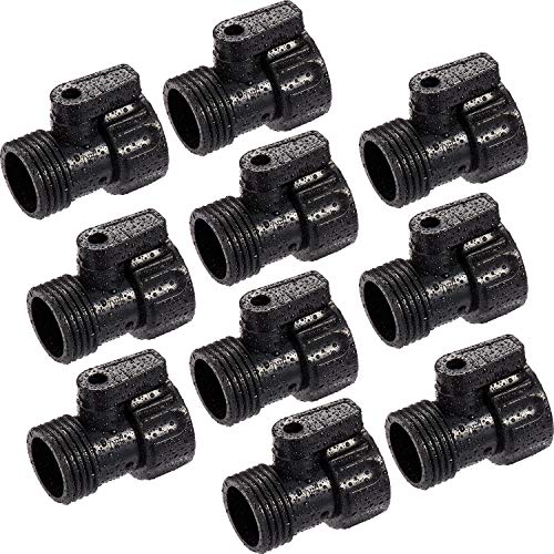 Mudder 10 Pieces Plastic Garden Hose Shut Off Valve Water Shutoff Valve Shut-Off Ball Valve Standard 3/4