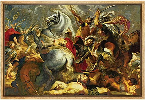 wall26 - Oil Painting of Victory and Death of The Consul Decius Mus at The Battle by Peter Paul Rubens - Baroque Style-Catholic - Framed Canvas Art Home Art - 24