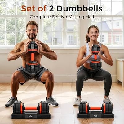 NICEPEOPLE Adjustable Weight Bench and Dumbbell Set for Home Gym, 660LBS Capacity Workout Bench with Adjustable Dumbbell Set of 2, 25LBS Pair (Total 50LBS) with Storage Box for Full Body Workouts