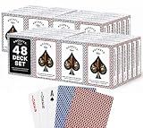 Regal Games [48 Decks] Rockets Bulk Playing Cards Set for Adults & Professionals - 310 GSM Linen Finish - Poker Cards for Blackjack, Euchre, Canasta - Casino Grade, Travel & Game Night Cards