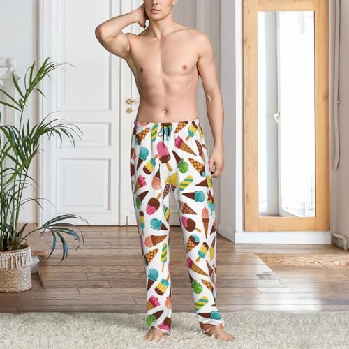 Ice Cream Popsicles Mens Pj Pants,Soft Men Lounge Pants,Mens Pajama Pants Bottoms,Sleep Pants For Men2