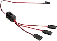 Vista 1 de DAGIJIRD 1/10 RC Crawler Car Cable de luz de alambre de 3 vías con interruptor para SCX10 TRX-4