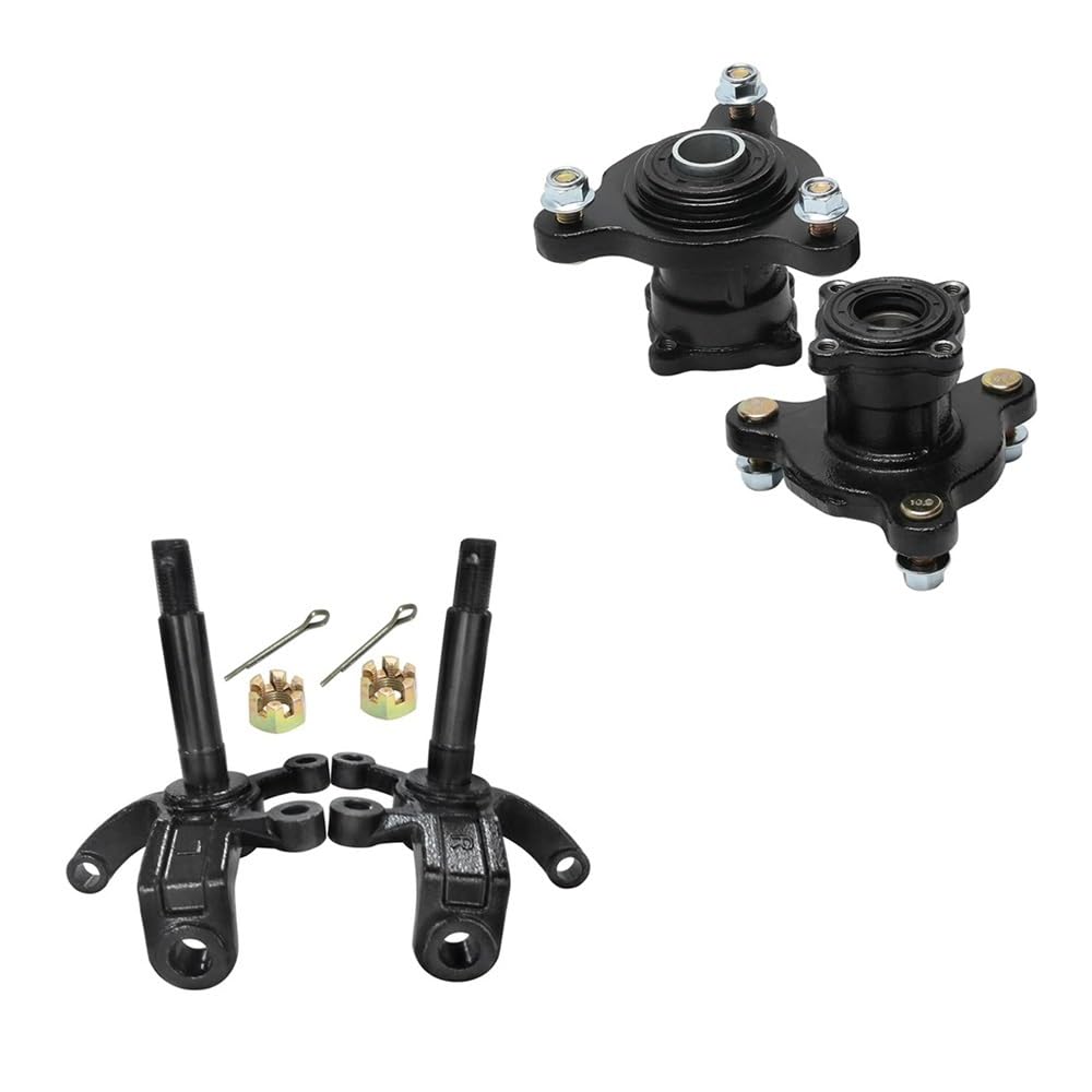Nie cały zestaw/przekładnia kierownicy drążek kierowniczy zespół regulowanego wału piasty oś zwrotnicy pasuje do wózka gokartowego ATV Buggy(3 Stud Wheel Hub)