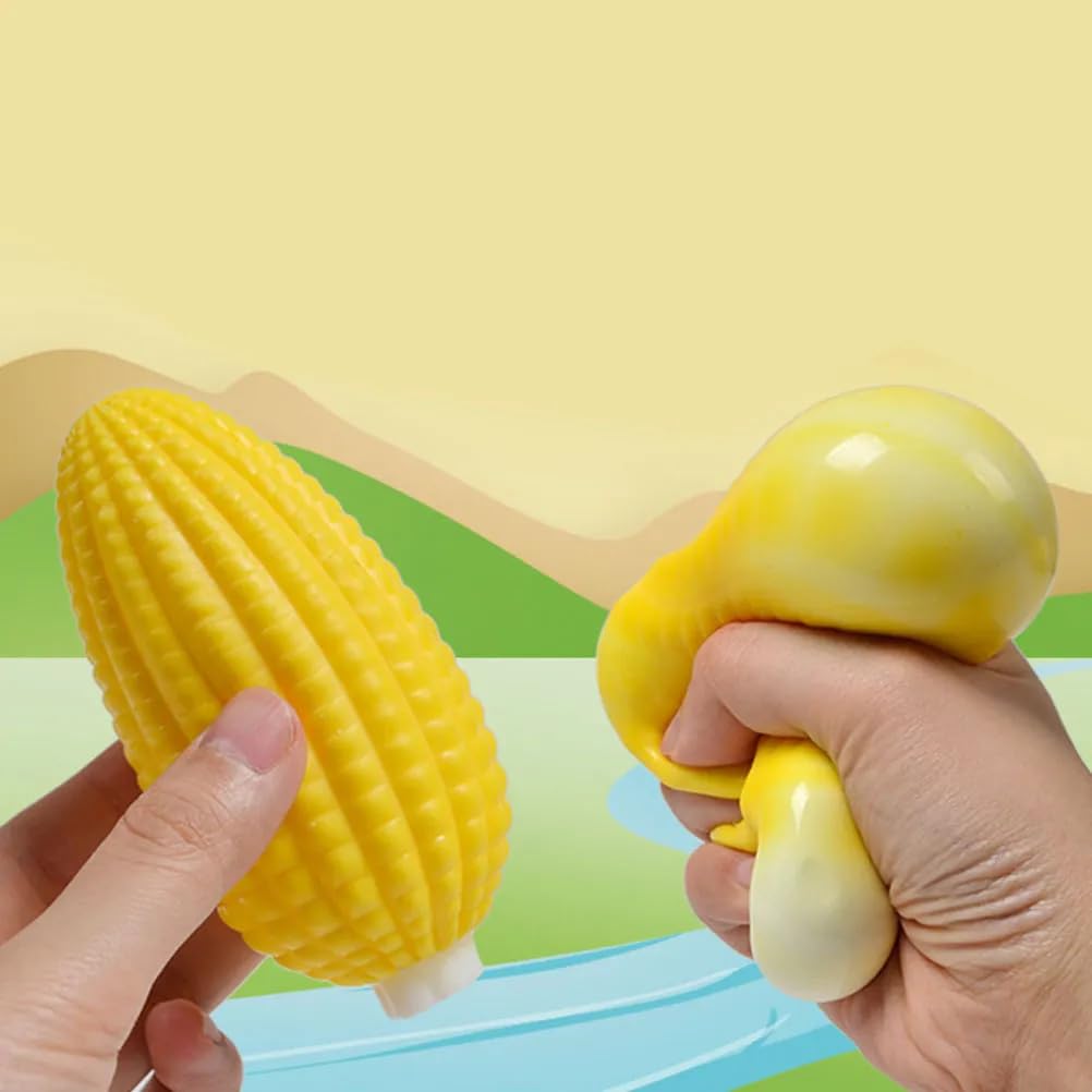 Corn Squishy Stress Relief Toy – Super Soft Stretchable Squeeze Toy | Elastic Fidget Toy for Kids & Adults | Anxiety Relief, Fun Sensory Toy, Realistic Corn Design (11 cm)-picture-25