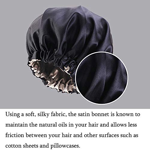 Satin Silk Hair Bonnet For Sleeping For Women, Natural Hair #TOP4