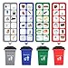 FIVEDAOGANG Small Friction Powered Garbage Truck Toys Set, Includes Front Load Dumpster, 4 Trash Bins and Trash Learning Cards for Kids
