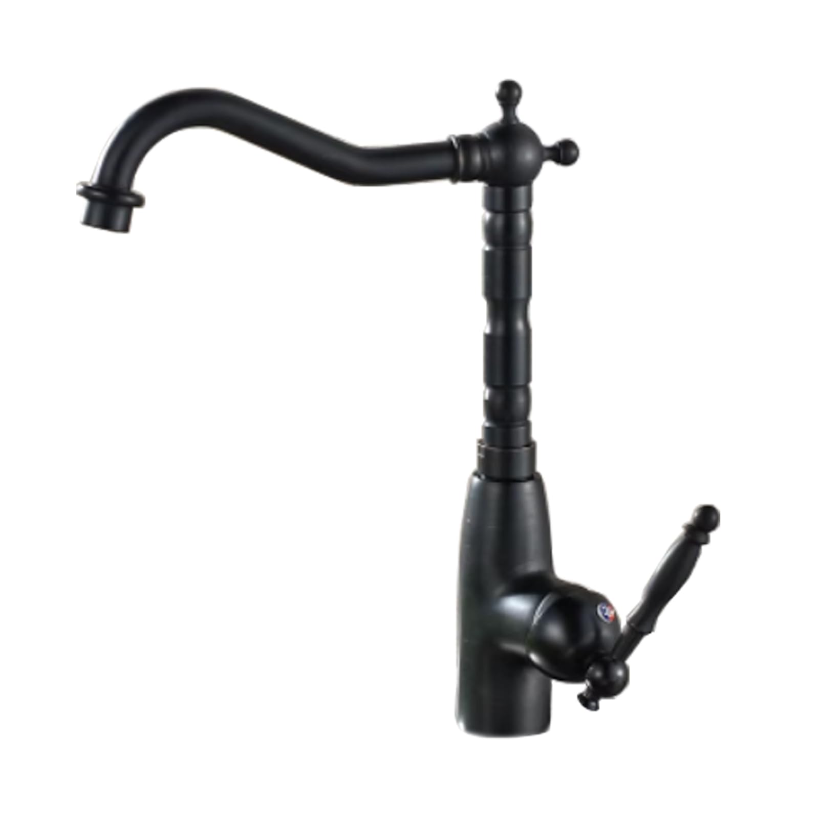 Kitchen Tap Antique Black Brass with 360 Degree Swivel Spout Single Lever Faucet Sink Mixer Taps