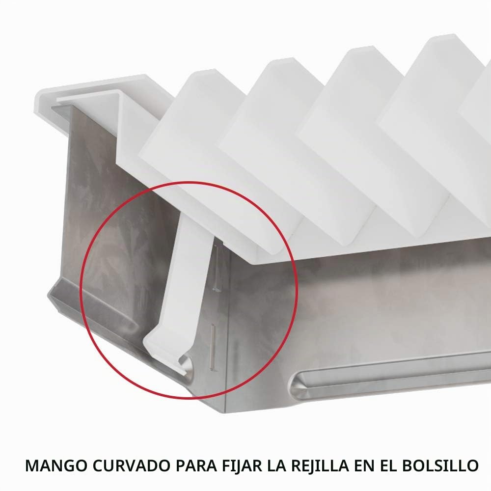 Kratki Rejilla de ventilación Rejilla de Chimenea Fresh 17cm x 49cm Negro