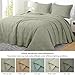Chezmoi Collection Kingston Queen Size Bedspread Set, 3-Piece Sage Green Oversized Quilted Microfiber Lightweight Bedspread Coverlet (100