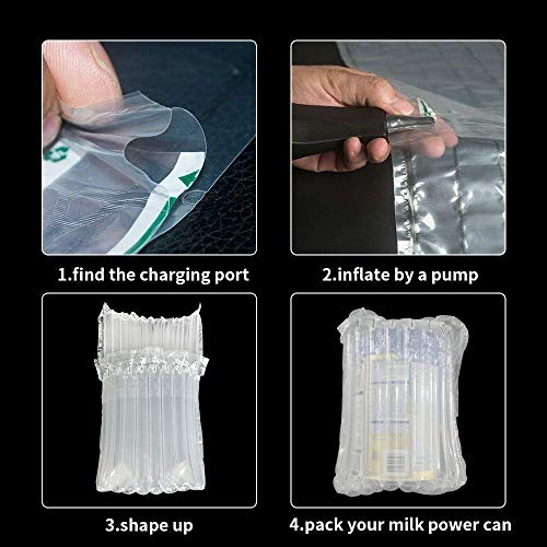 Sourcemall 20 Pack Milk Powder Can Protector Travel Transport Inflatable Column Packaging Air Bags Air Filled Column Shockproof Cushioning With 1 Pump Random Colour #TOP6