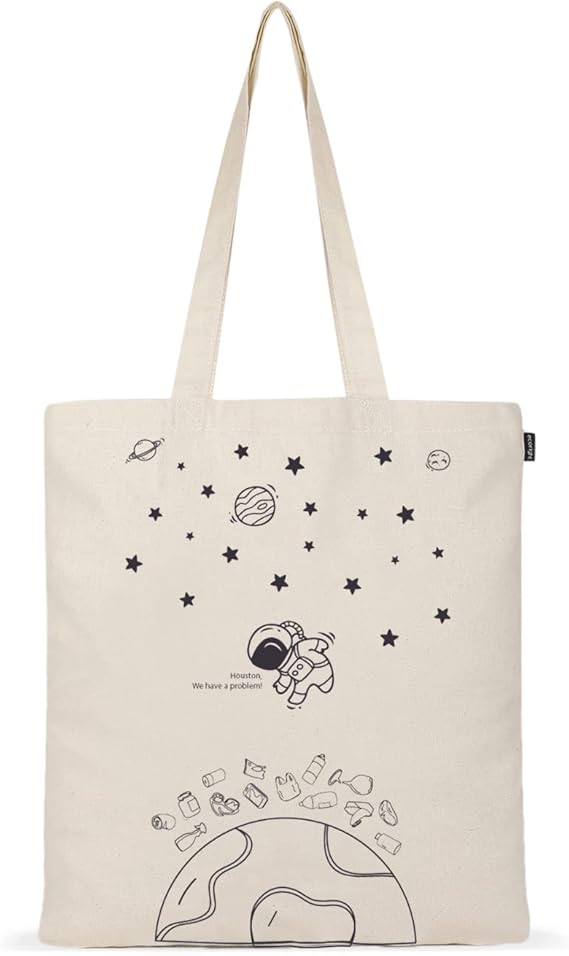 Amazon Ecoright 女性用スモールキャンバストートバッグ かわいいプリントバッグ ショッピング ビーチ ヨガ 通勤用の環境にやさしい布製ショルダーバッグ トートバッグ