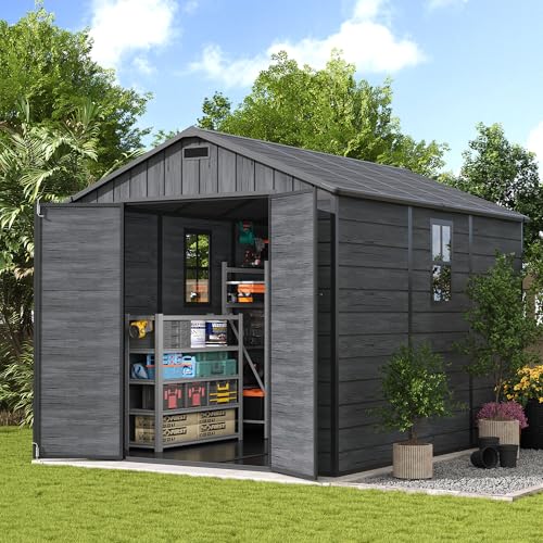 UDPATIO Outdoor Resin Storage Shed 8x10 FT