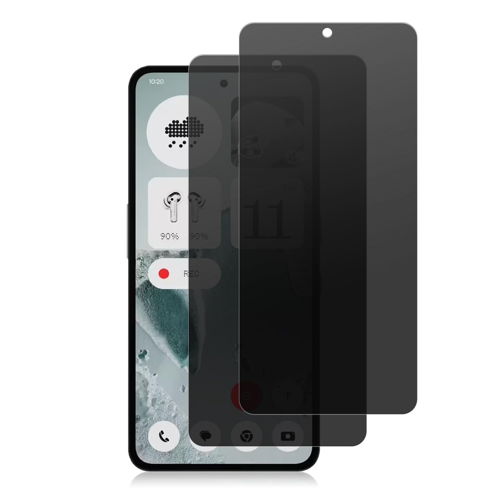 CAUHENYEE Privacy Pellicola Protettiva per CMF Phone 2 Pro/Nothing Phone 3A/3A Pro Vetro Temperato, Anti-Spy Vetro Temperato Film, Supporta lo Sblocco Facciale, Durezza 9H, Antigraffio