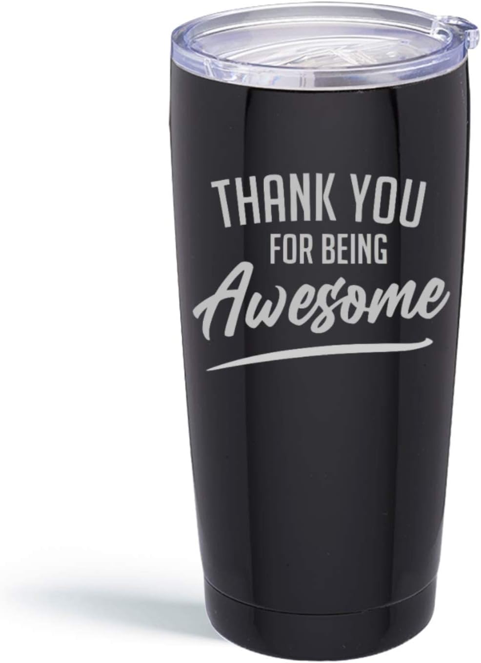 Gеt Sресіаl Prісе Thank you for Being Awesome 20oz Stainless Steel Tumbler - Thank you Gifts - Gifts for Women Coworker Gifts - Boss Gifts - Teacher Gifts - Thank You Gift for Best Friends - Gifts for Friends (Black)