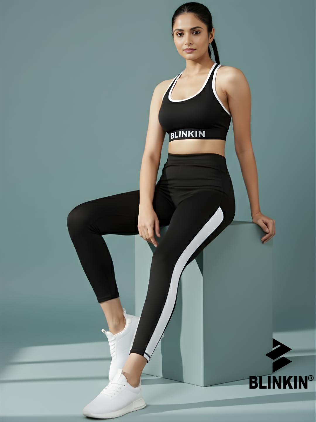 BLINKIN Women's Skinny Fit High Rise Leggings (tights-9150-XL_Carbon Blue_XL) 3